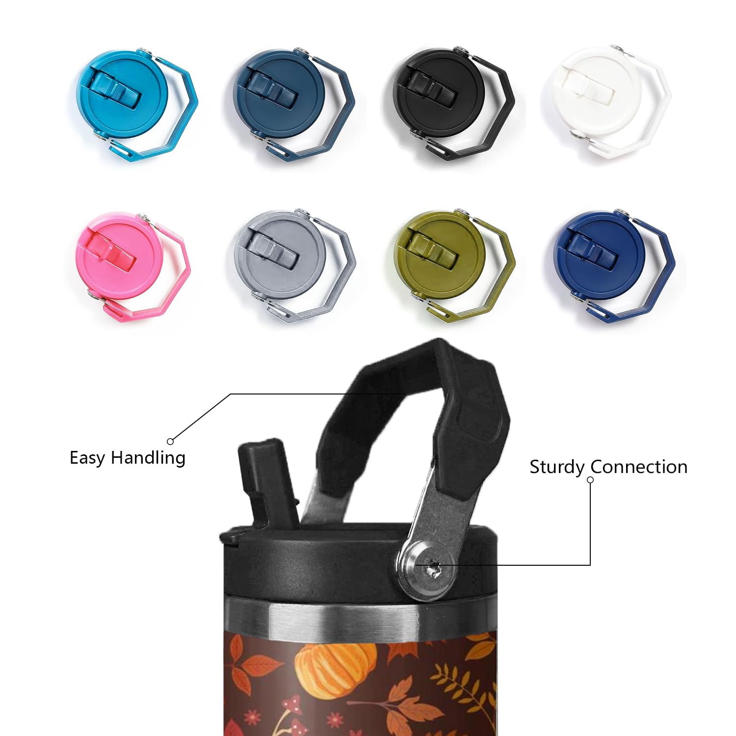 qwpmvhsak 30 oz Fall Pumpkin Flip Tumbler Insulated Stainless Tumbler, Fall Travel Coffee Cup Water Botter, Autumn Fall Gift for Thanksgiving Christmas